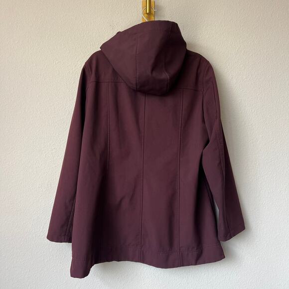 Andrew Marc Burgundy Water Repellent Hooded Jacket Size XL - Picture 3 of 8
